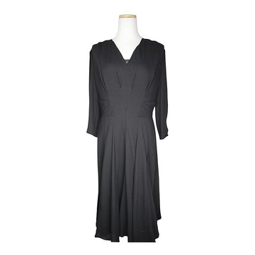 TIME Black Wool Blend Dress 55 156165387