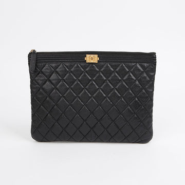 CHANEL Caviar Boy New Medium Clutch A84406 155889089