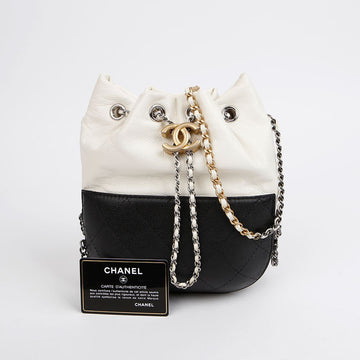 CHANEL Gabriel Pearls Bucket Shoulder Crossbody Bag A98787 155923813