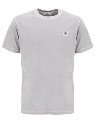 STONE ISLAND トリートメントオーガニックコットンジャージー半袖TシャツスリムフィットピサトエフェクトTシャツスリムフィット801523757V0164 133073600