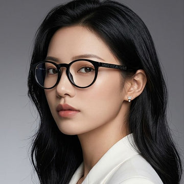 Versace Glasses Frame VE3355 U GB1 Luxury Round Horn Frame Engraved Logo Unisex 156165444