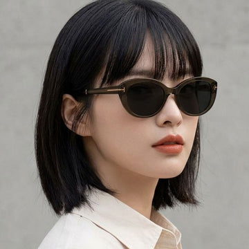 TOM FORD Sonnenbrille TF1246-K 57A Luxus Oval Transparent Khaki 156164414