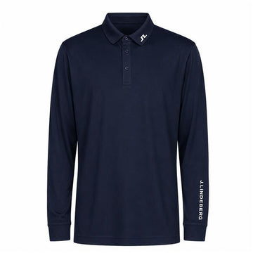 J Lindeberg Tour Tech Collar T-Shirt Navy GMJT07634 6881 156167219