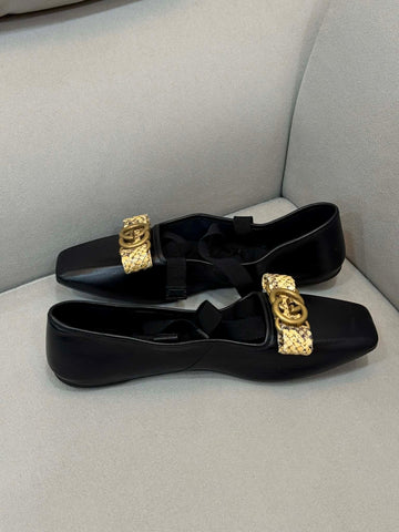 GUCCI インターロッキングバレエフラットシューズ 36.5サイズ 156167274