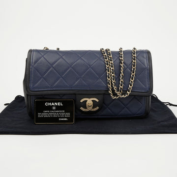 CHANEL A92207 Two-tone Flap Shoulder Crossbody Bag 155737926