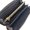 PRADA Gestepptes schwarzes Leder Geldbörse mit goldenen Logo 1M0506 156178428 [P]