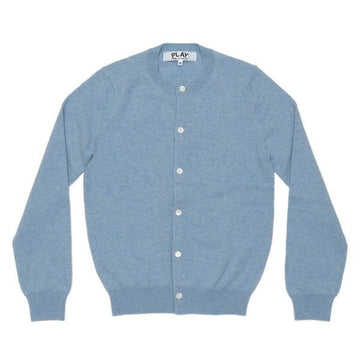 Comme Des Garcons Small Red Heart Patch Wool Cardigan 147808795
