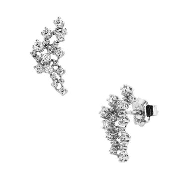 Damiani Mimosa Diamond 18K White Gold Earrings 156191540