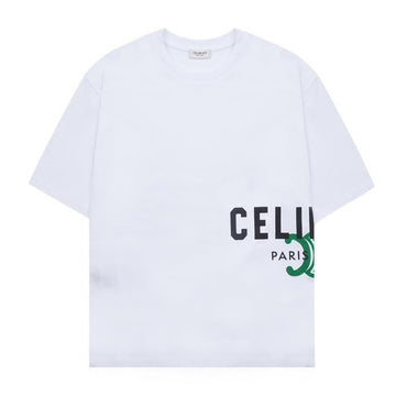 CELINE Trio-Federmuster T-Shirt kurzärmlig 156202258