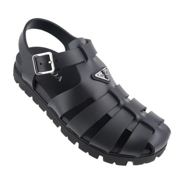 PRADA Fischersandalen mit dreieckigem Logo Gummi 156202269