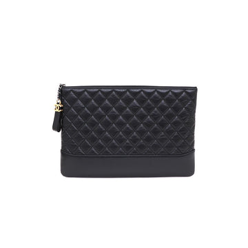 CHANEL Gabrielle Black Large Clutch Bag A84288 kk71182211 156203766