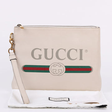 GUCCI Clutch Bag mit Logo in Weiß 572770 156203863