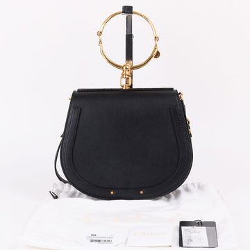 CHLOE Klein Schultertasche aus schwarzem Leder CHC17US 156204234