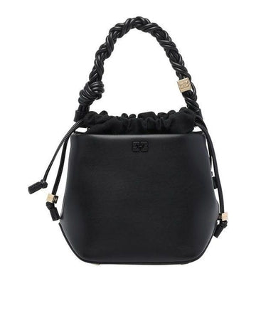 Ganni Black Bucket Bag Bow A6934 099 152204334