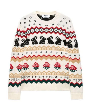 MSGM Wool Blend Knit Sweater 152204976
