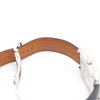 Hermes Steel Automatic Arabic White Dial Leather Watch 33mm x 45mm 156208595 [P]