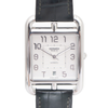 Hermes Steel Automatic Arabic White Dial Leather Watch 33mm x 45mm 156208595 [P]