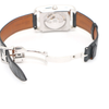 Hermes Steel Automatic Arabic White Dial Leather Watch 33mm x 45mm 156208595 [P]