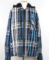Off White Checked Hooded Zip Jacket XL(105) 156208668 [P]