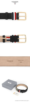 THOM BROWNE ペブルグレイン3ラインタブベルト 00198 001 146958394 [P]
