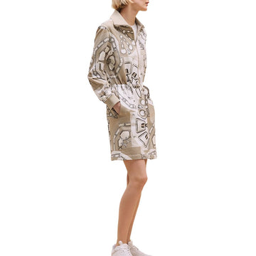 HERMES Reißverschluss-Daunenjacke mit Kordelzug H4H4519DGF834 156209535