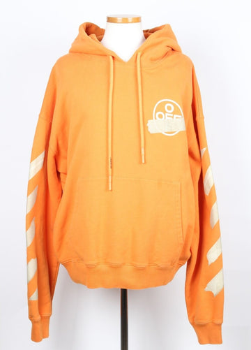 OFF WHITE Langearm Hoodie T-Shirt XXL in Orange 156209808
