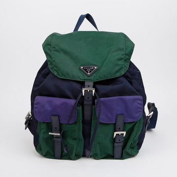 PRADA マルチカラー ナイロン トライアングル ロゴ バックパック 155885693