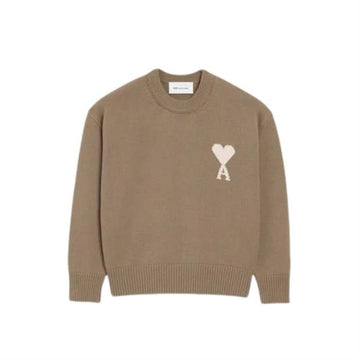 AMI Wool Cotton Crew Neck Sweater 156210079