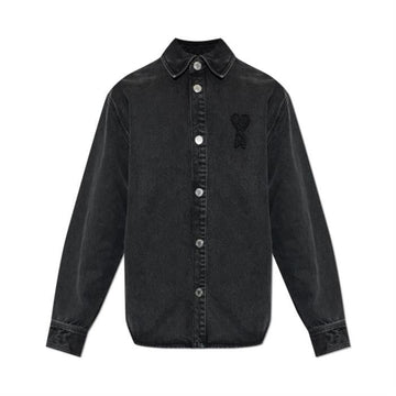 AMI Cotton Knit Over Shirt UJK897 DE0124 031 156210086