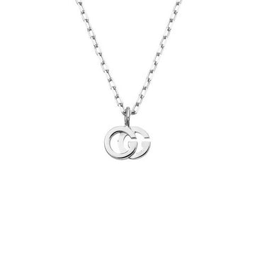 Gucci GG Running 18K White Gold Necklace 124442266