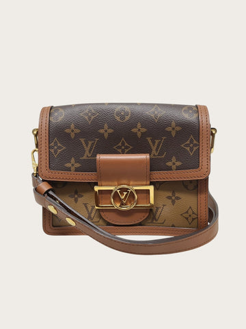 LOUIS VUITTON モノグラムリバースキャンバスミニドーフィンショルダーバッグ 156210941