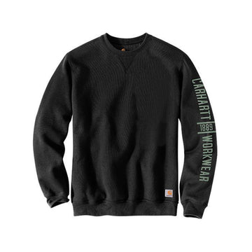 CARHARTT ミッドウェイト ロゴ グラフィック クルーネック ブラック stamp: 104441-001 117649443