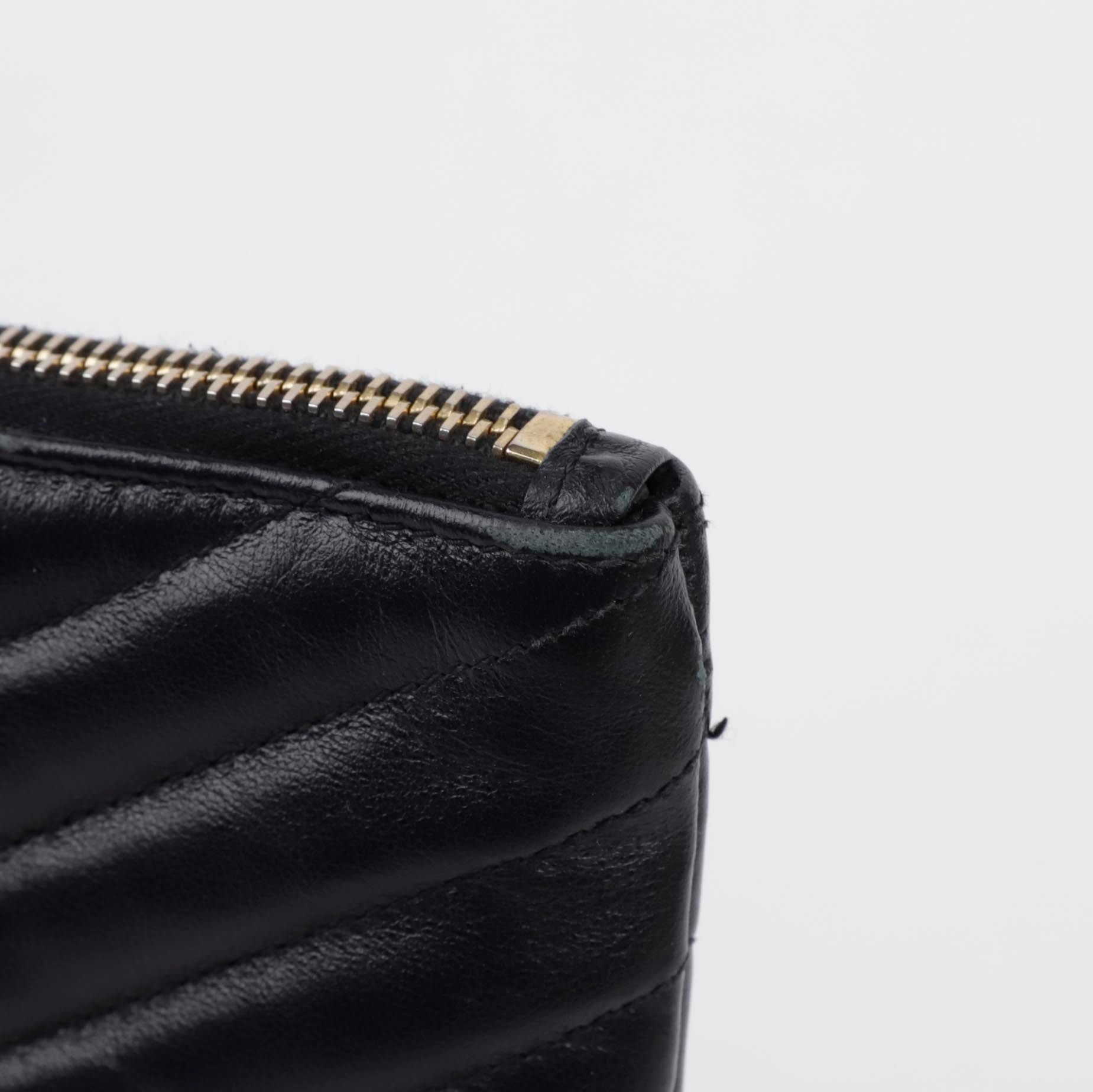 Saint Laurent Black Leather Monogram Tablet Pouch 413444 155793479
