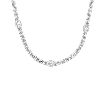 GUCCI インターロッキング シルバー チェーン ネックレス 156203291