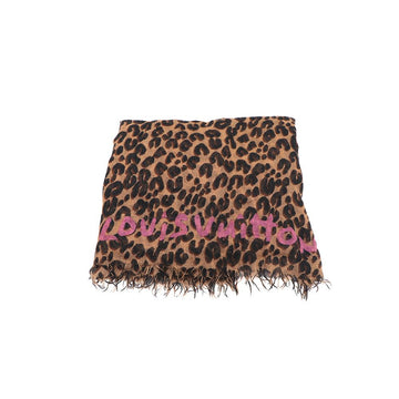 Louis Vuitton Brown Leopard Silk Cashmere Stole Scarf Muffler 12534766 156212892
