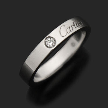 Cartier PT950 Platinum 1P Diamond C Wedding Ring 47 Size 156216866