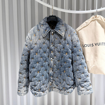 Louis Vuitton Padded Denim Monogram Overshirt Jacket L 156218885