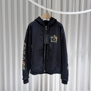 CHROME HEARTS カモフラージュホースシュー背面ロゴフーディジップアップ 156219102