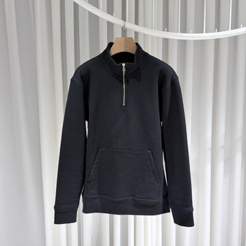 CHROME HEARTS ハリウッドセメタリー刺繍バックロゴハーフジップブラック 156220392