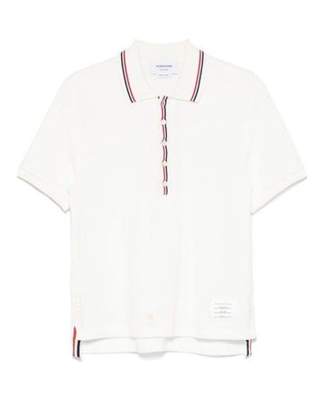 THOM BROWNE Baumwoll-Waffel-Ripp-Polo 25FW 151102738