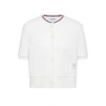 Thom Browne Cotton Waffle Short Sleeve Cardigan 152201212