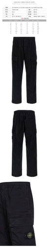 Stone Island Cargo Pants with Patch in Organic Cotton Black 155183433 [P]