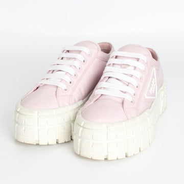 Prada Triangle Logo Double Wheel Gabardine Sneakers Pink 35.5(225) 156242352