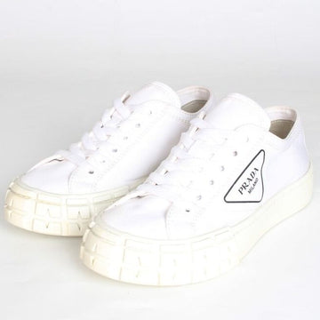 Prada Triangle Logo Gabardine Fabric Sneakers White 36.5(235) 156242899