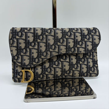 Dior Oblique Saddle Zip Long Wallet 156242960