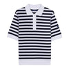 SAINT JAMES Damen Poloshirt Carola R Blanc Marine SS25 156243286 [P]