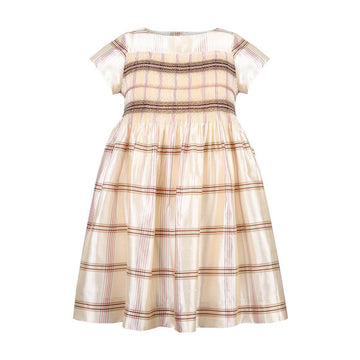 BONPOINT キッズシルクチェックワンピース 303 156244420