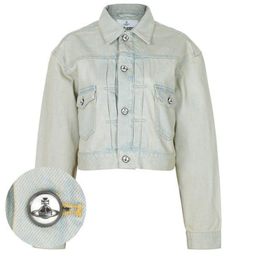 Vivienne Westwood Light Blue Cropped Denim Jacket 156244900