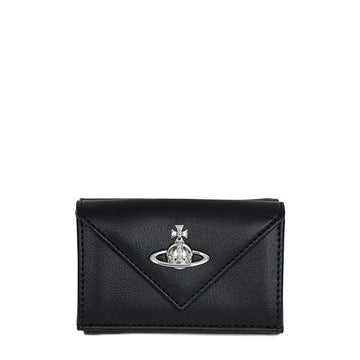 Vivienne Westwood Black ORB Smooth Envelope Billfold Wallet 156245018