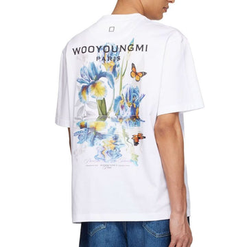 Wooyoungmi Flower Logo Short Sleeve T-Shirt White W261TS06 701W 156245507